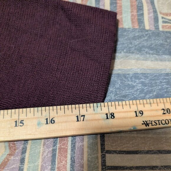 Laura Sweater Purple Button Down Faux Fur Removable Collar with Long Sleeve - Picture 4 of 6